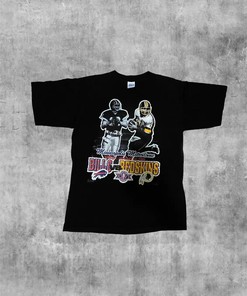 Vintage Style 90s Bulls Vs Redskins Super Bowl Sports T Shirt Hoodie Sweatshirt Full Size Full Color