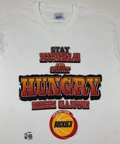 Vintage Style 90s Hakeem Olajuwon Houston Rockets T Shirt Hoodie Sweatshirt Full Size Full Color Gift for Bna Fans