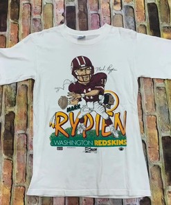 Vintage Style Mark Rypien T Shirt Hoodie Sweatshirt Full Size Full Color Gift for NFL Fans