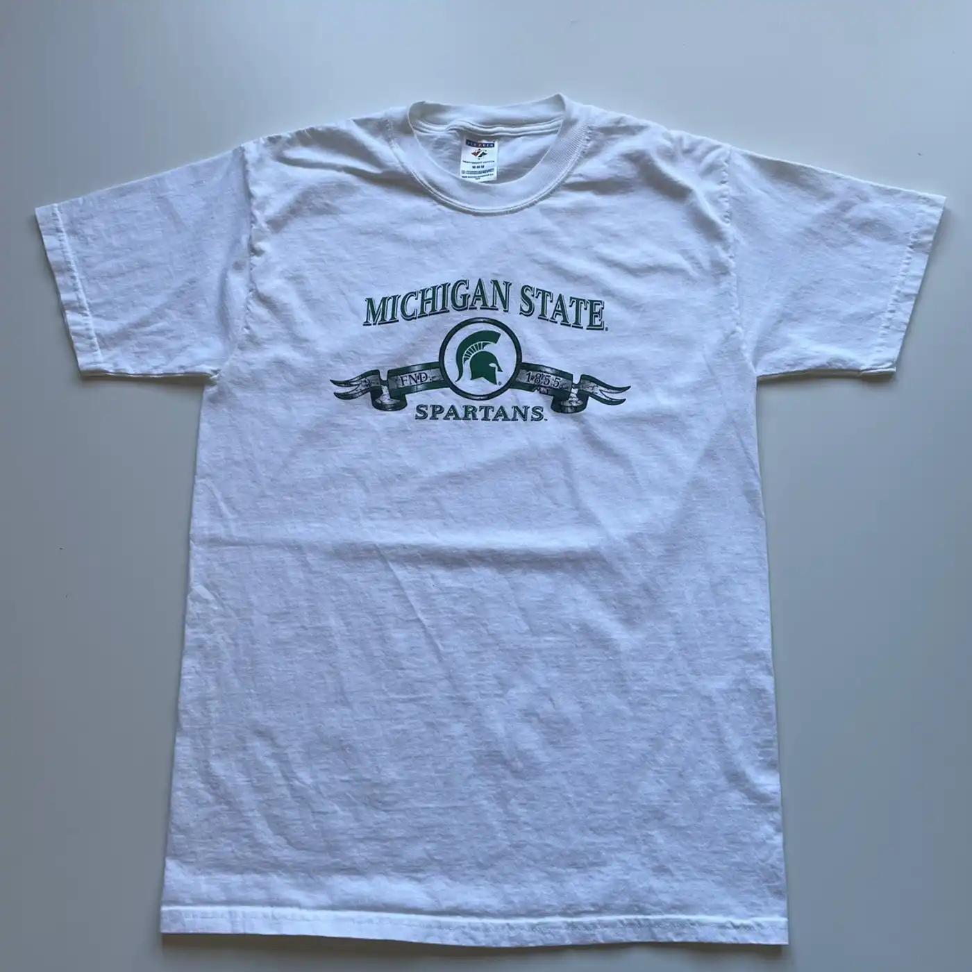 Vintage Style Y2K Michigan State Spartans NCAA Graphic T-Shirt Sweatshirt Hoodie Reprinted Gift for NCAA Fans