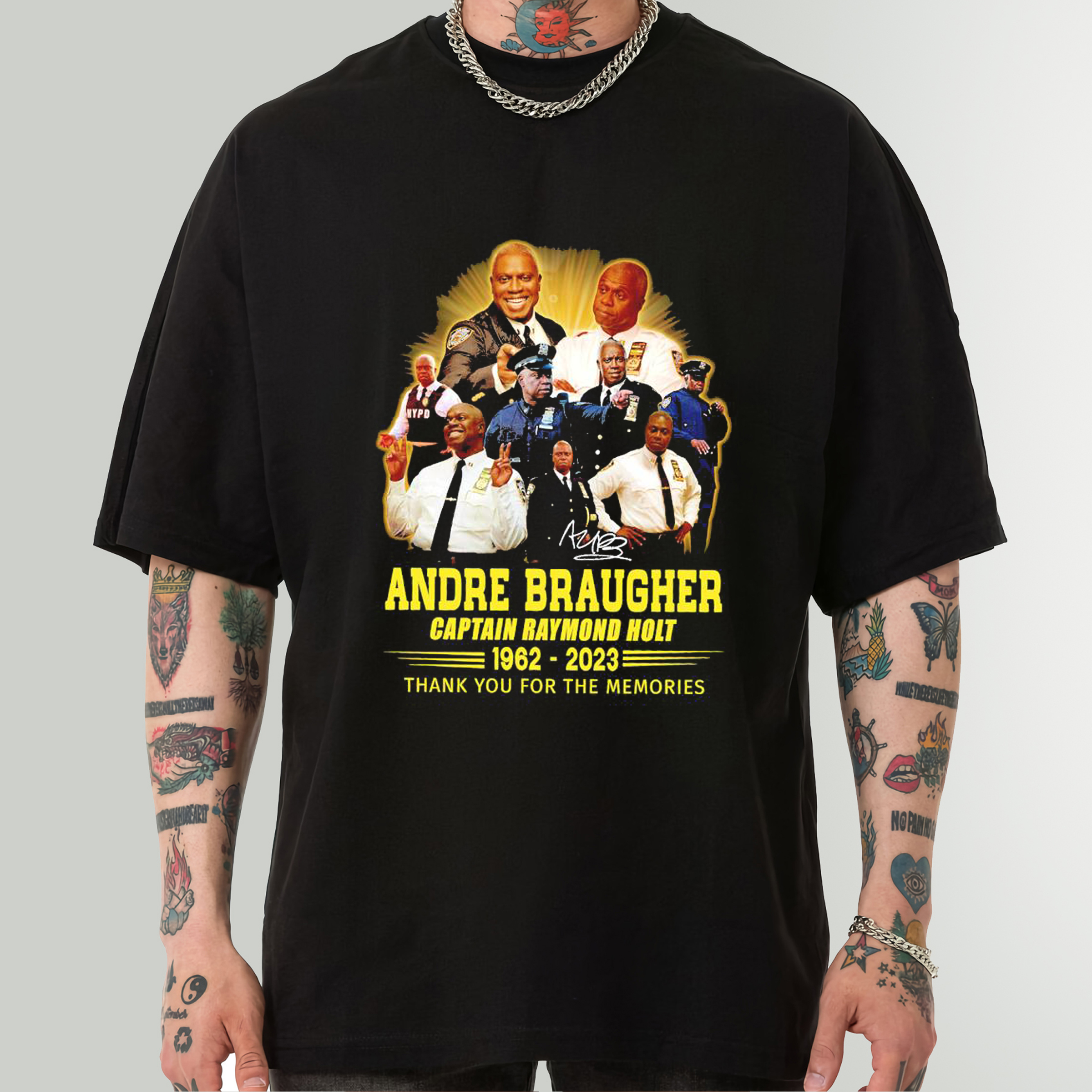 Andre Braugher Captain Raymond Holt 1962-2023 Thank You for The Memories T-Shirt - Fan Gift