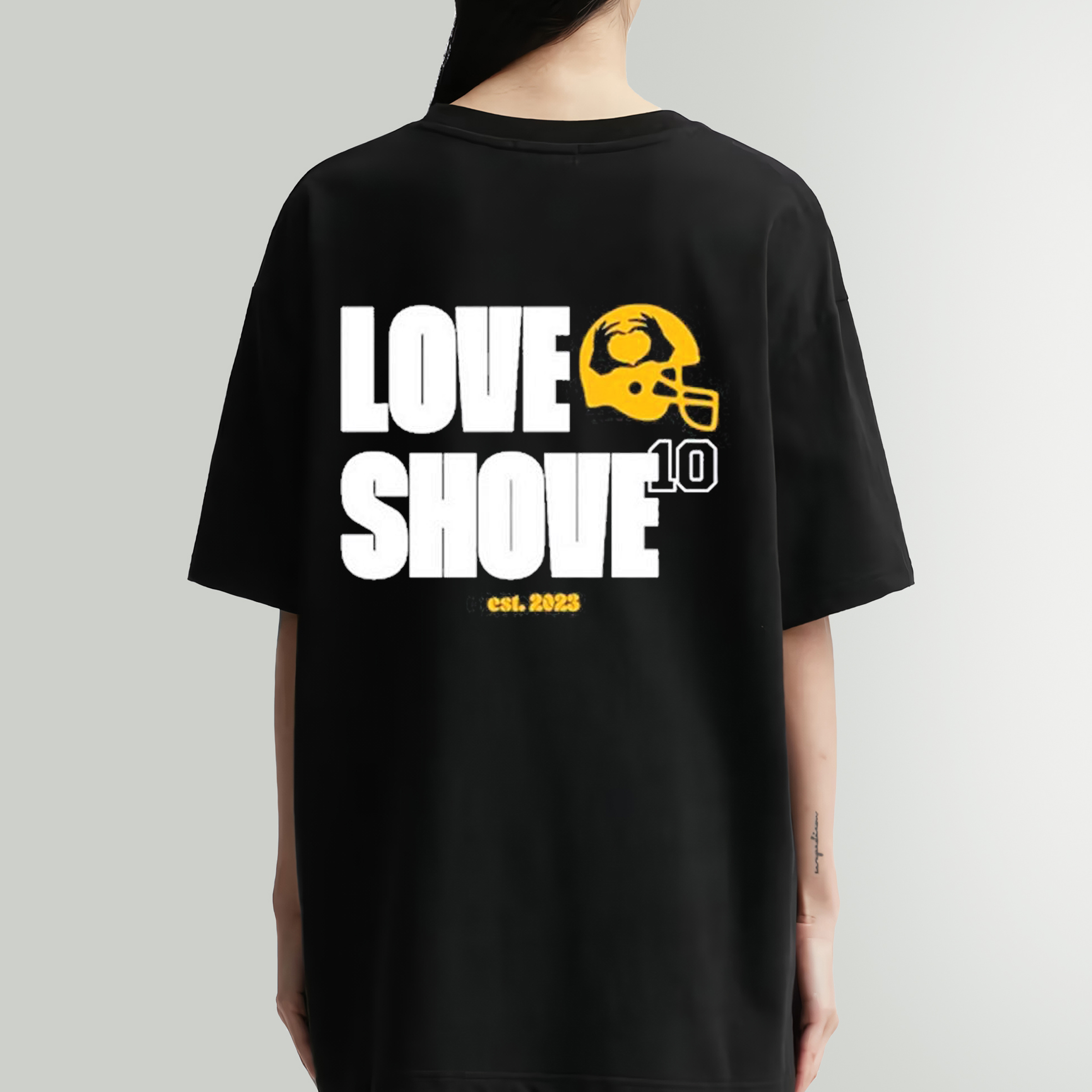 Gopackgo Love Shove EST 2023 Helmet T-Shirt, Sweatshirt, Hoodie for Fans
