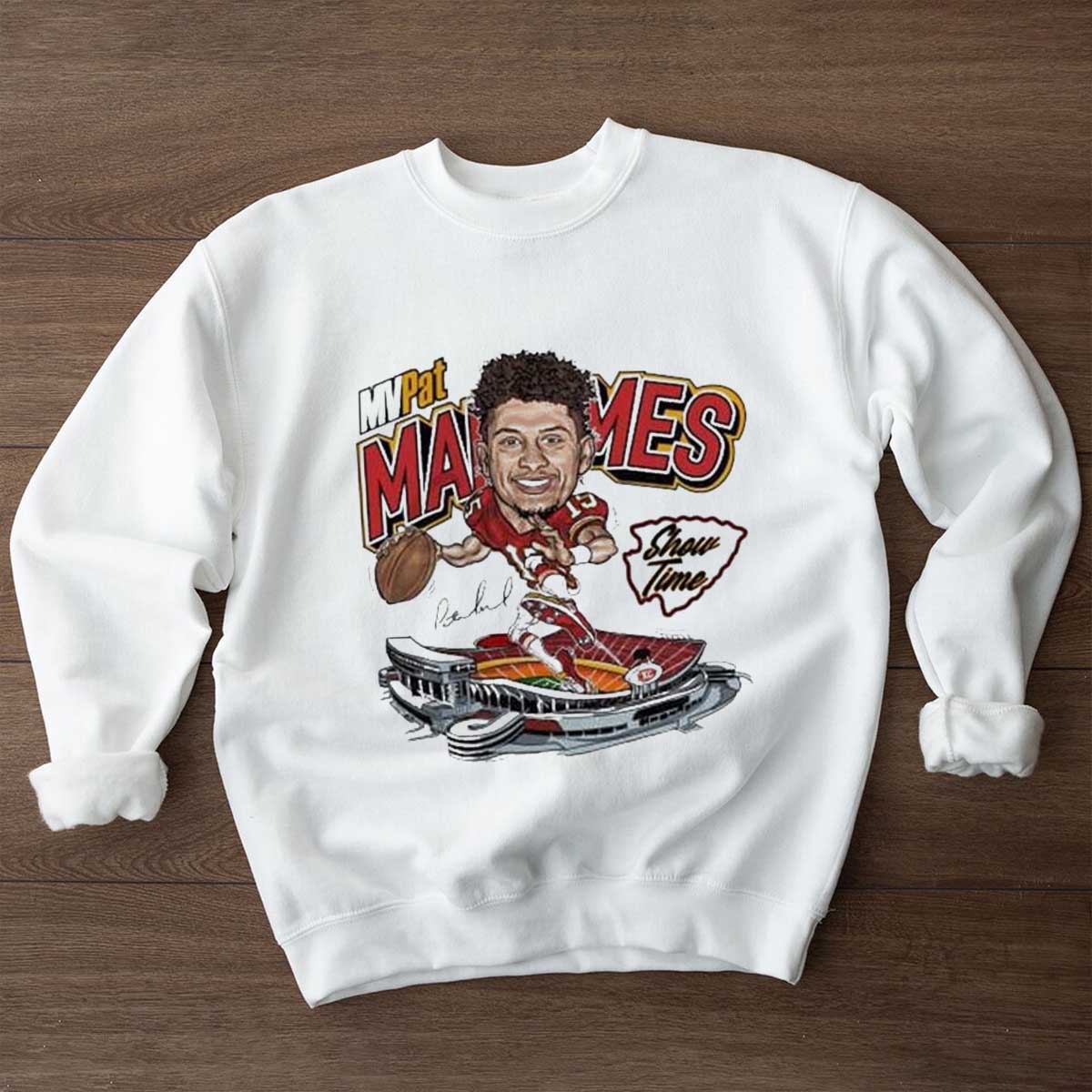 MVPat Patrick Mahomes Show Time Signature Kansas City Chiefs T-shirt