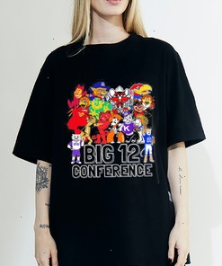NCAA Big 12 Conference Mascots Vintage Style T-shirt - Perfect for Fan Gift