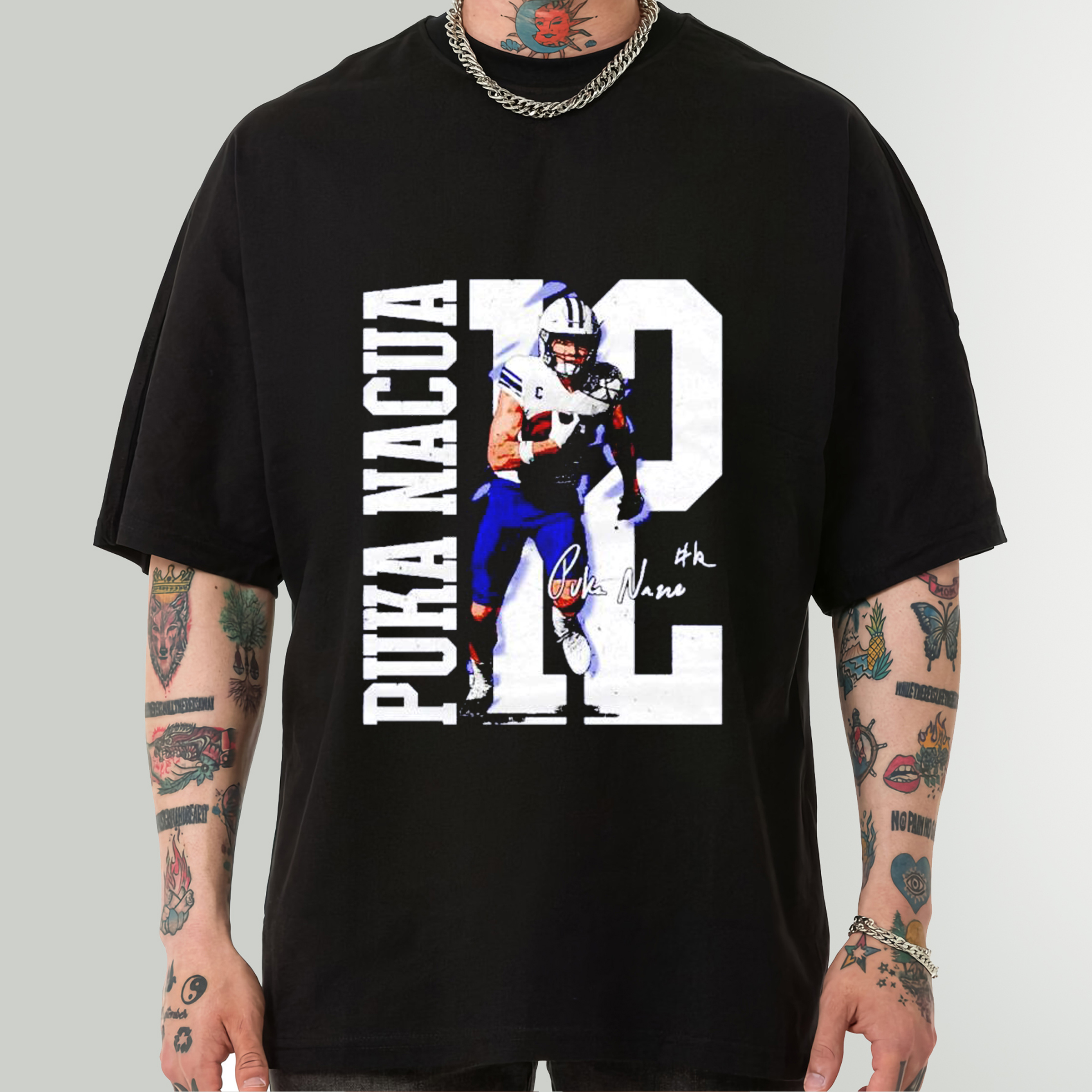 Puka Nacua Number 12 Signature Stretch T-Shirt Hoodie Sweatshirt